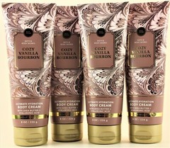 QTY 4 – Bath & Body Works COZY VANILLA BOURBON Body Cream Lotion Moisturizer 8oz