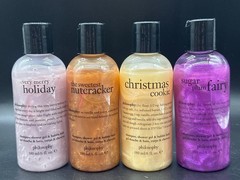 4 Philosophy HOLIDAY Shampoo, Shower Gel & Bubble Bath 6 Oz Each NEW Lot 3