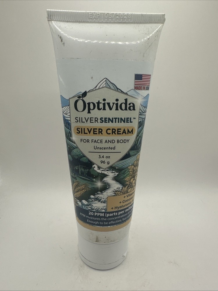 OPTIVIDA Nano Silver Cream 3.4 Fl Oz SEALED Free Shipping