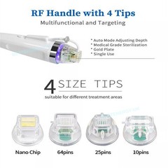 4x Replacement 10/25/64/nano Pins Fractional Cartridge Tips for RF Skin Machine