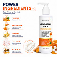 Honey Turmeric Hand Foot Cream Moisturizing Repair Balm for Dry Skin 150g