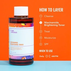 Good Molecules Niacinamide Brightening Toner, Travel 1 Fl Oz (Pack of 1)