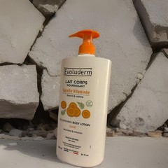 New Evoluderm Nourishing Body Lotion with Carrot Vitamin for Dry Skin 34 Fl Oz