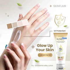 SKINFLAIR Body Scrub Lotion Vit C Tone Up Remove Dead Skin Moist + Acne Care