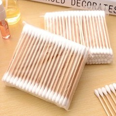 500pcs Bamboo Cotton Swabs Double Ended Ear Makeup Clean Unscented Bulk Free Shi