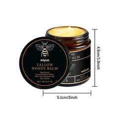 Organic Grass-Fed Beef Tallow Balm with Raw Honey