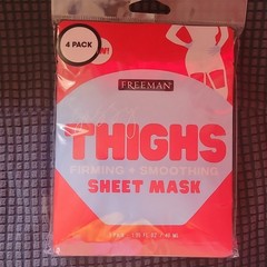 Freeman Firming Smoothing Thighs Sheet Mask Caffeine Glycolic Acid 4 Pack