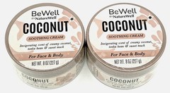 BeWell by NatureWell Face + Body Coconut Moisturizing Cream, 2-Pack (8 oz)