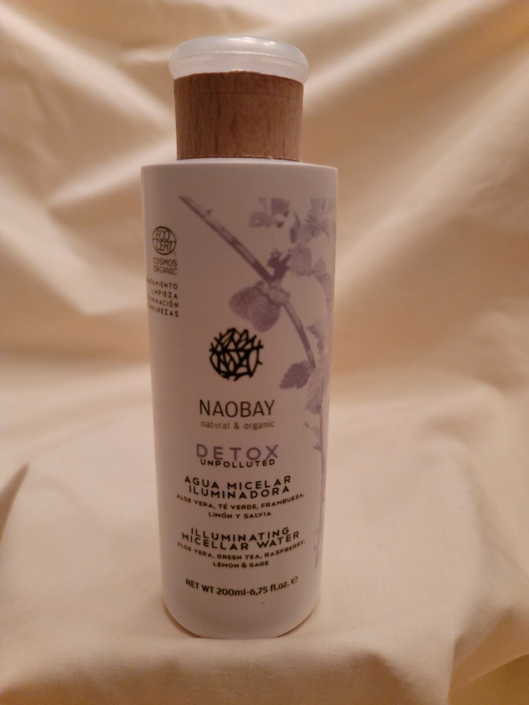 NAOBAY DETOX Unpolluted Illuminating MICELLAR WATER 6.75 OZ Cosmos Organic Spain