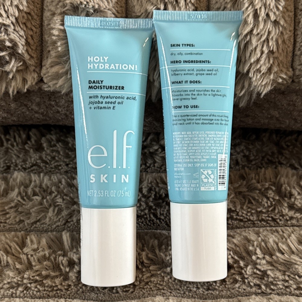 (2) e.l.f. SKINdaily Hydration Moisturizer, Ultra-Hydrating Formula, vitamin E