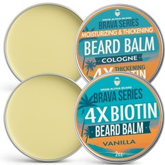 Biotin Beard Balm for Men – Growth & 2 Ounce (Pack of 2),