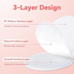 Large Oval Cotton Pads, 80 Count, Multi-Layer, 80 Count (Pack of 1), Box