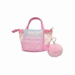U-Glow Glow Pop 7pc Lip Balm Set Mini Bag Heart Mirror Keychain Pink New