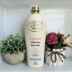 Glow Beauty Carrot Lightening Body Milk Lotion 500ml With Glutathion 500ml X1