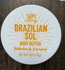 3 Spa Luxury Brazilian Sol Body Butter Pistachio & Caramel 6 oz. New & Sealed