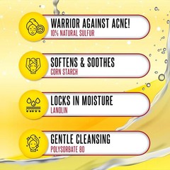 Grisi Sulfur Soap for Acne Pack of 3 Cleanses Reduces Inflammation and Breakouts