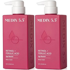 MEDIX 5.5 Retinol + Ferulic Acid Age Rewind Body Cream 15oz (2 Pack)