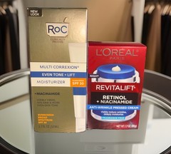 RoC Multi Correxion Even Tone+Lift Daily & L’Oréal Revitalift Retinol+Nacinamide