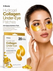 Saplaya Collagen Hydrogel Under Eye Patches 20 Ct Anti Aging K-Beauty Pads
