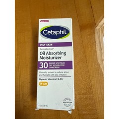 Cetaphil oil absorbing moisturizer 30 SPF 4floz for sensitive skin exp 8/2027
