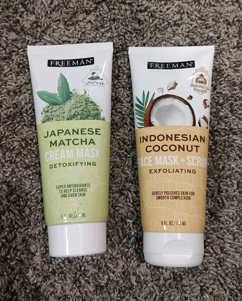Freeman Indonesian Coconut Face Mask Scrub Exfoliate & Cream Mask Detoxifying