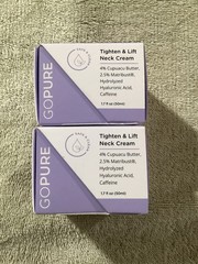 2 Boxes Of GOPURE Neck Firming Cream To Tighten and Lift 1.7oz EXP 12/28