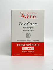 2 X Avene Cold Cream Ultra Rich Soap Free Cleansing Bar 100g EXP: 06/2030