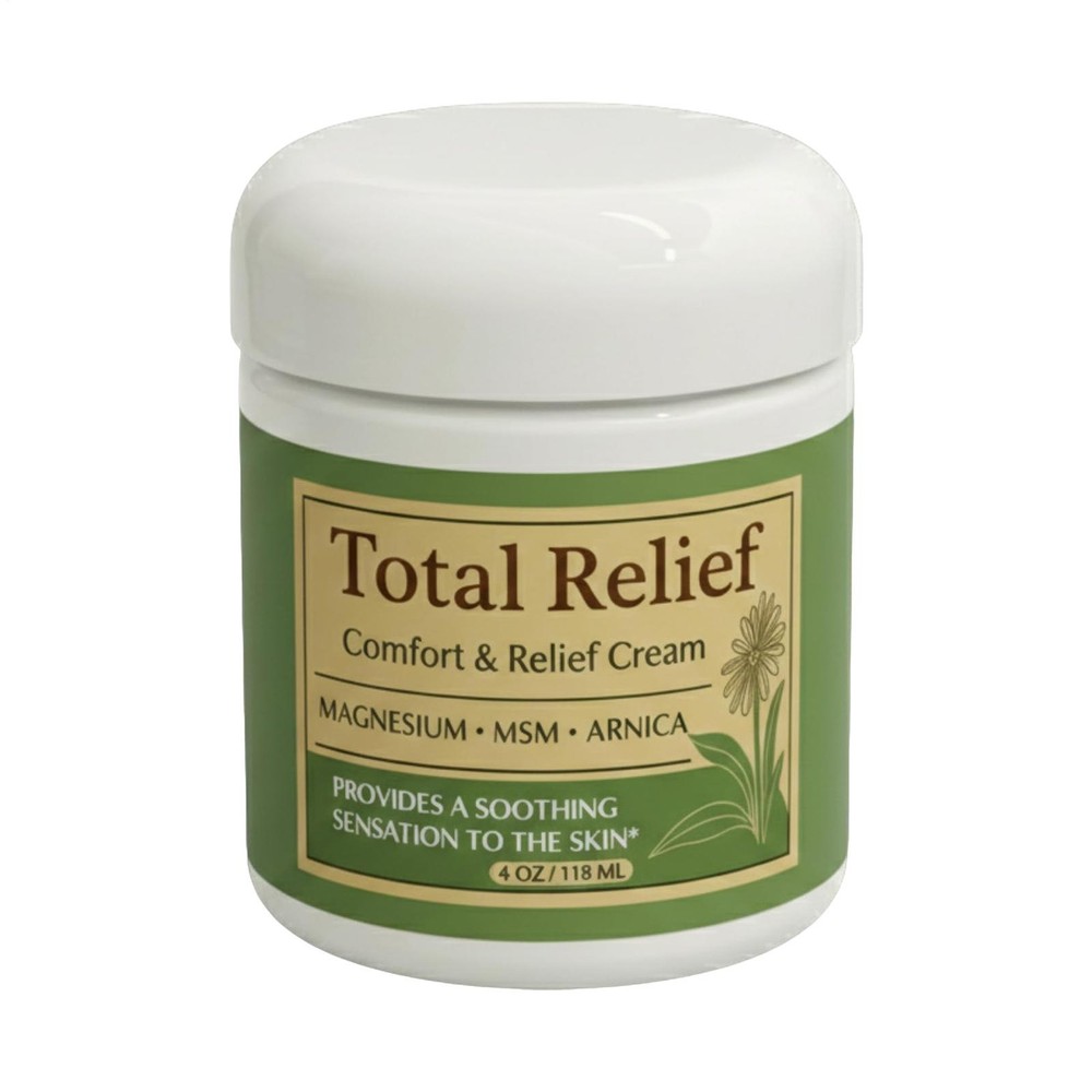 Premium Magnesium Cream Total Relief 4 Fl Oz HiRelief Comfort Fast-Absorbing