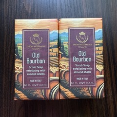 2 Pcs Sai Sapone Artigianale- Old Bourbon Scrub Soap 10.5 Oz/x