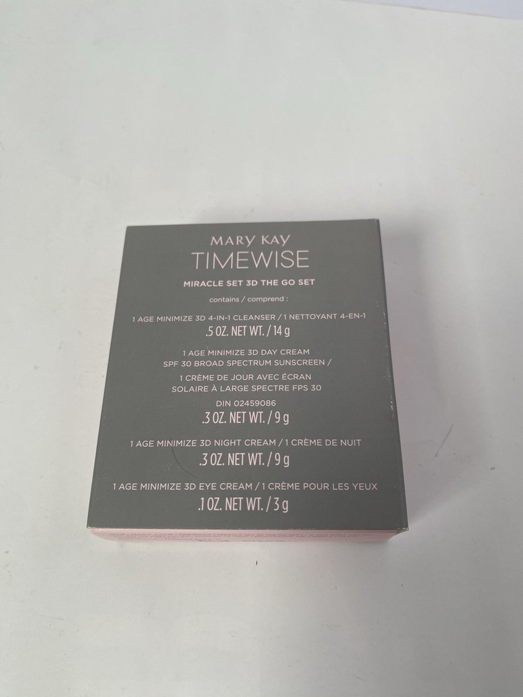 Mary Kay TimeWise on the Go 3D Miracle Set 4 Piece Set. Exp 03/20.Travel Size