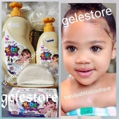 3pcs. Unique Kids & Teens Skin Brightening Body Lotion, Shower Gel & Soap