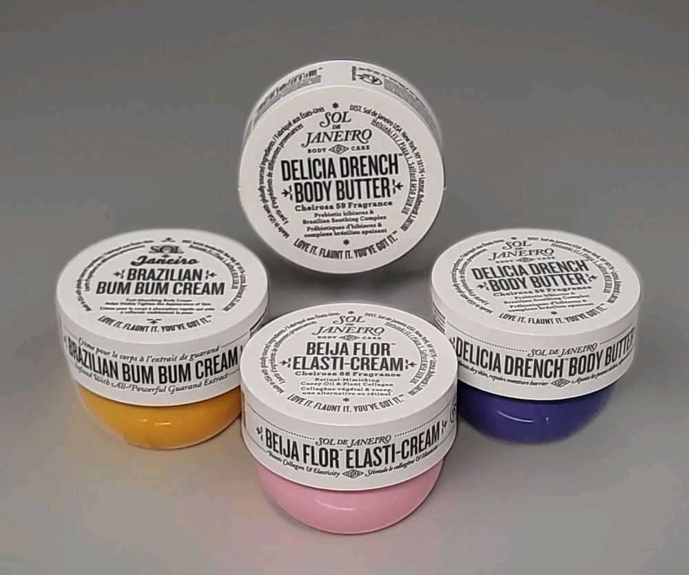 SOL DE JANEIRO RIO BODY, SET OF 4 JARS CREAM DISCOVERY NEW #RM315