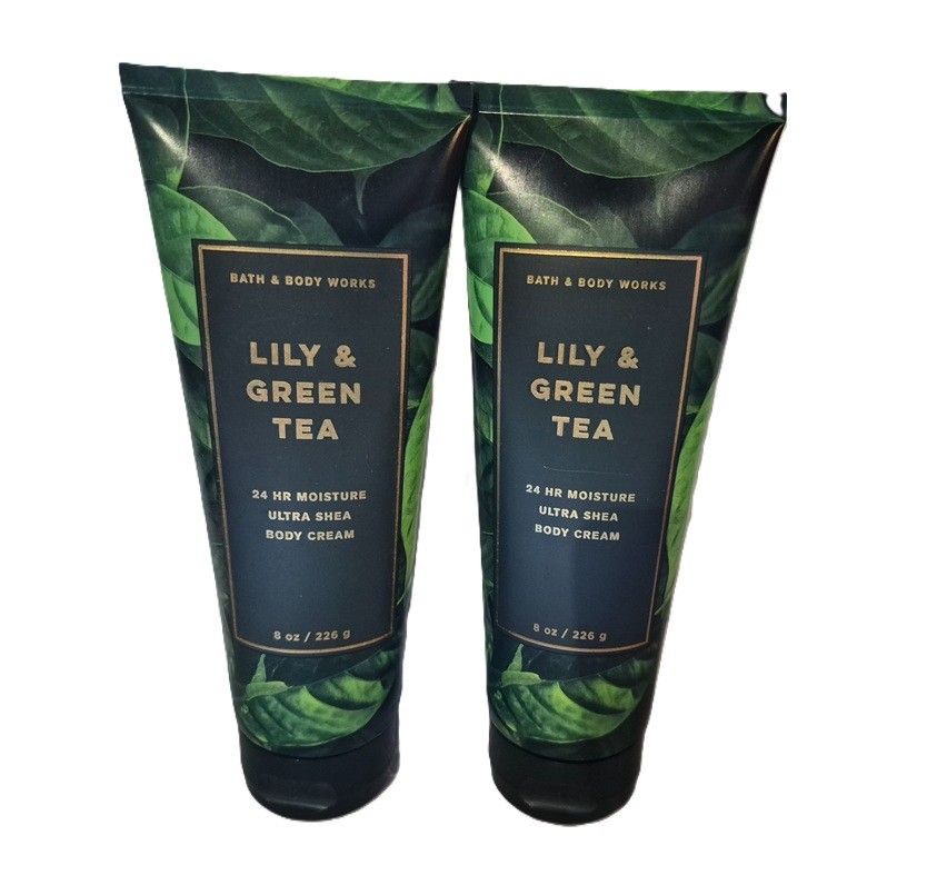 Bath & Body Works Lily & Green Tea Ultra Shea Body Cream 8 oz 2 Pack