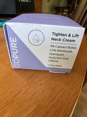 Go Pure Tighten & Lift Neck Firming Cream 1.7 Oz 50ml Exp. 3/28