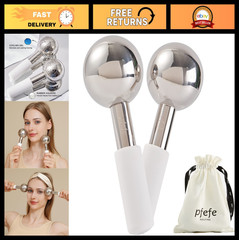 Unbreakable Stainless Steel Ice Globes for Face & Eyes – Cooling Cryo Sticks for