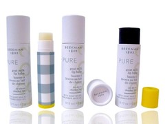 Lot of 3 Beekman 1802 Goat Milk Lip Balm « PURE » Unscented Dry Chapped Lips 4.2g