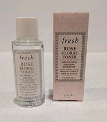 Fresh Rose Floral Toner Infused With Soothing Rosewater 0.5 oz / 15ml NIB