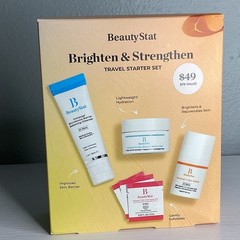 BeautyStat Brighten&Strengthen Travel Starter Set Cleanser Skin Refiner – NEW