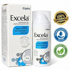 CIPLA Excela Moisturizer 50g Oily Acne Prone Skin Reduces Sebum Secretion