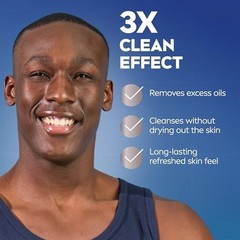 NIVEA MEN Maximum Hydration Face Wash, Face Wash with Provitamin B5 and Aloe Ver