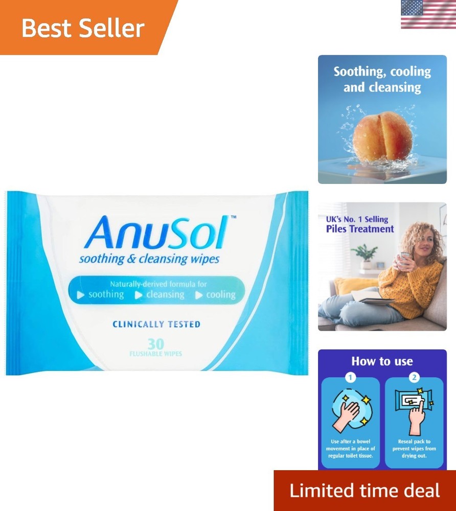 30-Pack Chamomile Scented Cleansing Wipes – Eco-Friendly & Biodegradable