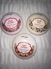 Set Of 3 Amber Glow Hand Cream Apple Orchard Vanilla Spice Peony & Amber SEALED