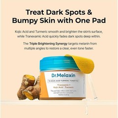 NEW Dr. Melaxin TX Kojic Acid Turmeric Toner Pads 70 Sheets K-Beauty