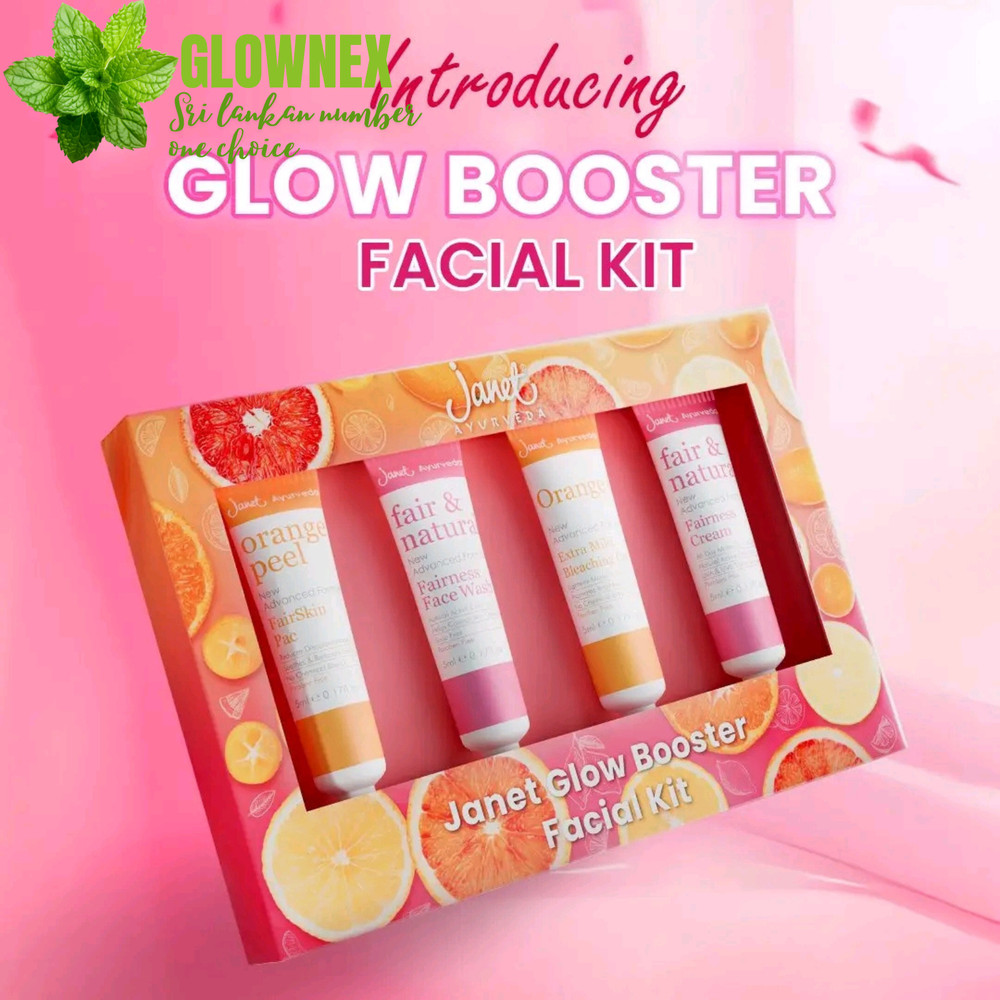 Janet Ayurveda Easy Facial Kit Glow Bright Acne Dry Skin Home Facial Set