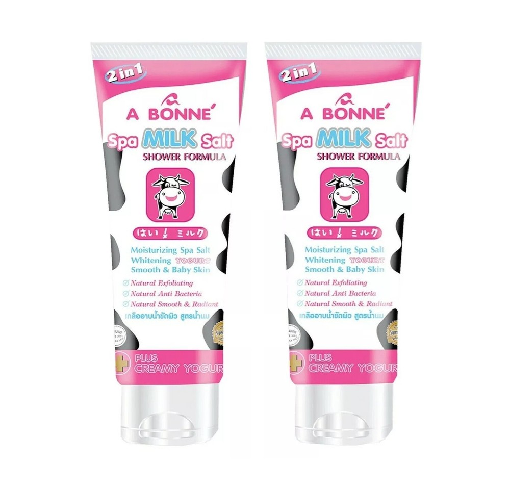 2 x A BONNE&rsquo; Spa Milk Salt plus Creamy Yogurt Shower Formula Brightening 350g