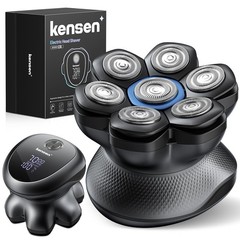 Electric Head Shaver Cordless 7D Dual Speed IPX6 Waterproof Gray S36 kensen Bald