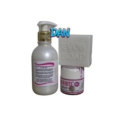 Evob 4pc. Madam-Whitte exclusive body lotion 1, face cream 1, serum 1, Bar 1