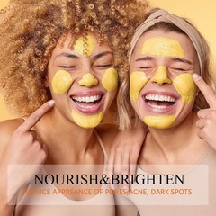 SHVYOG Turmeric Vitamin C Clay Mask with Kaolin Clay for Dull & Blemish-Prone Sk