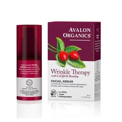 Avalon Organics Wrinkle Therapy Facial Serum with CoQ10 and Rosehip Oil 0.55oz