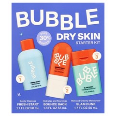 Bubble Skincare 3-Step Hydrating Routine Bundle for Normal to Dry Skin, Set of 3